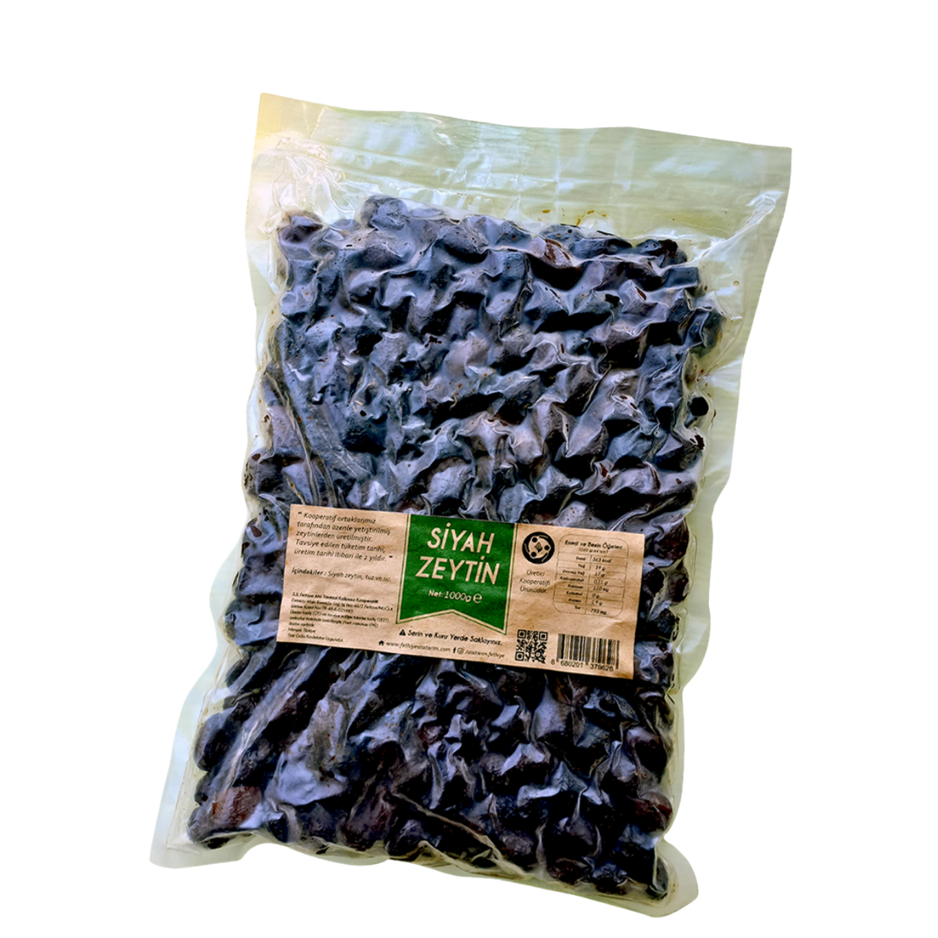 Fethiye Siyah Zeytin 1000 gr (Kargo Dahil)