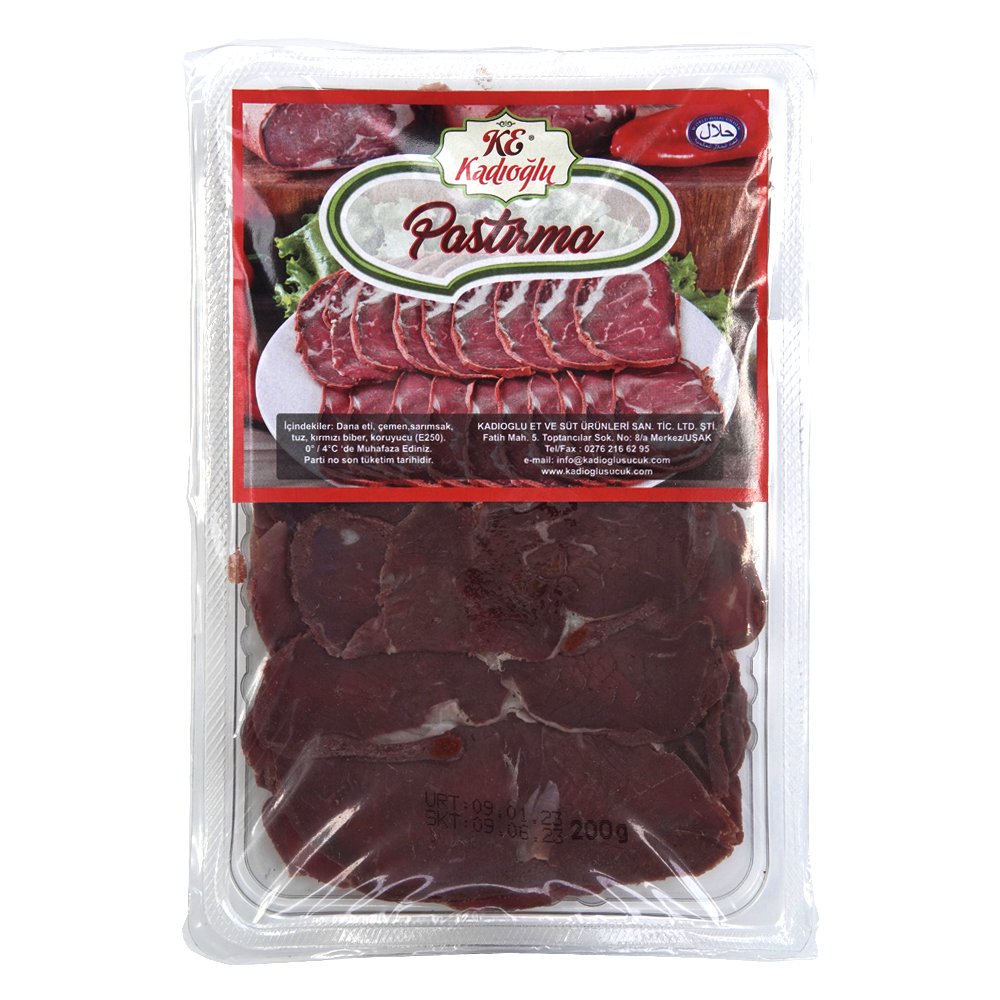 Kadıoğlu Pastırma 200 gr (Kargo Dahil)