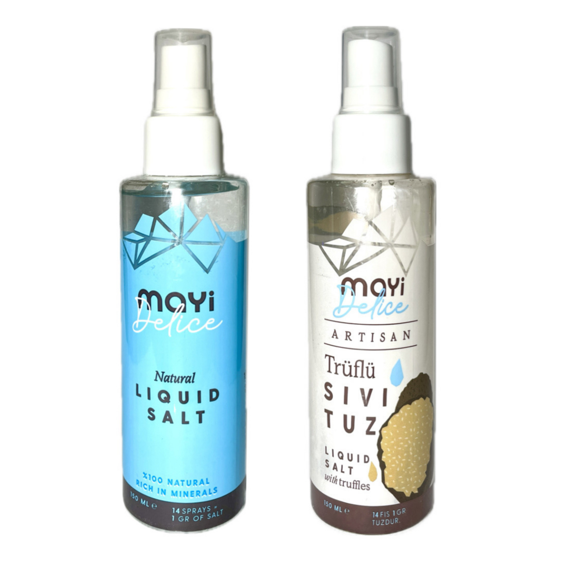 Mayi Doğal Sıvı Kaynak Tuzu& Mayi Artisan Trüflü Sıvı Tuz 150 ml