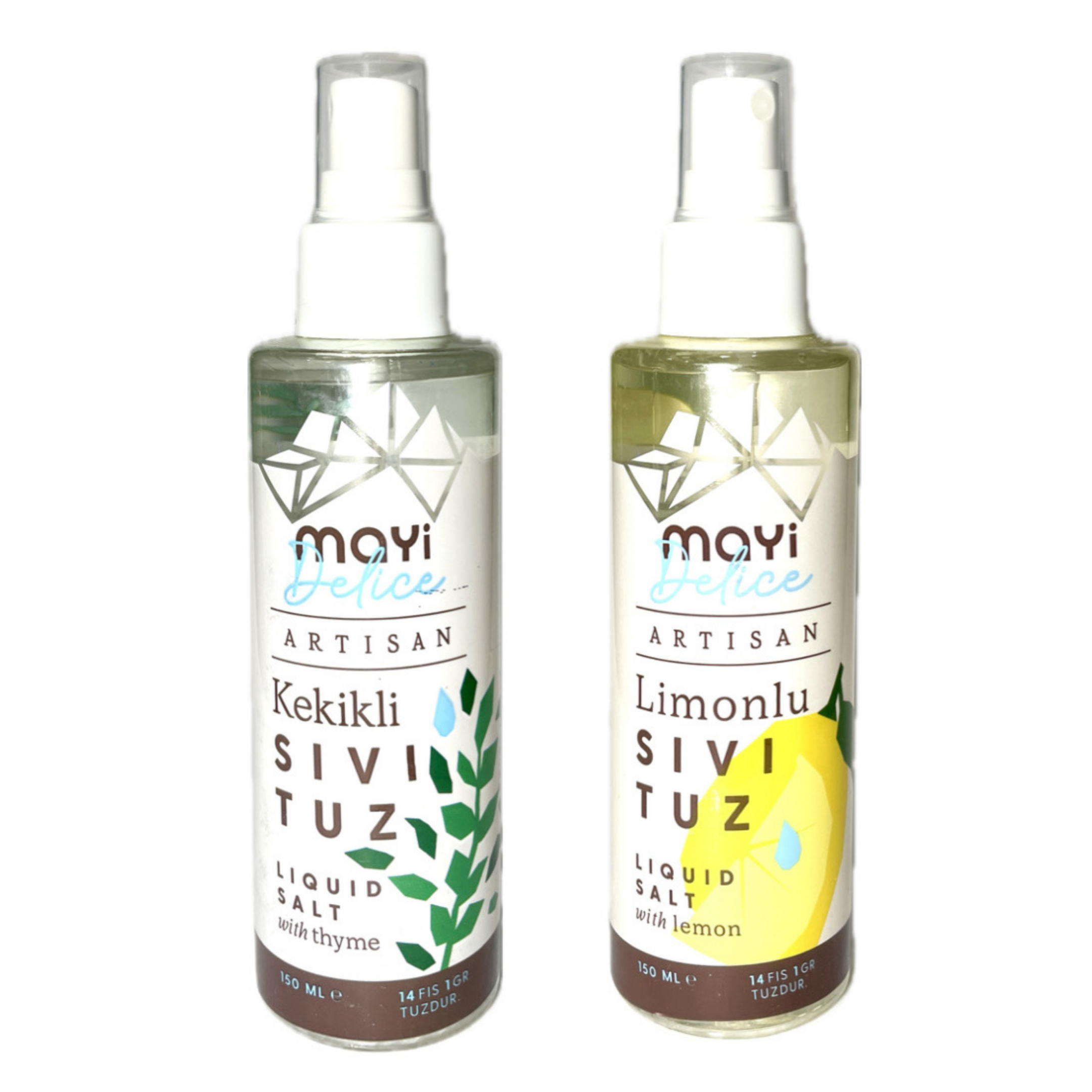 Mayi Artisan Kekikli Sıvı Tuz& Mayi Artisan Limonlu Sıvı Tuz 150 ml
